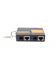RJ45/RJ11 Network and Telephone Cable Tester with Keychain